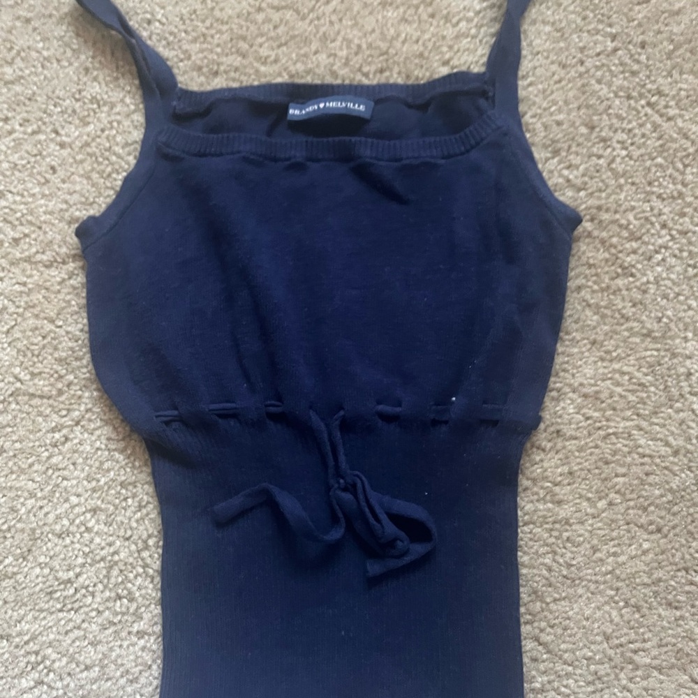 Brandy Melville Dark Blue Knit Top